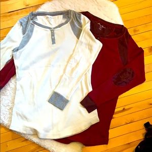 Eddie Bauer Waffle Shirts x 2